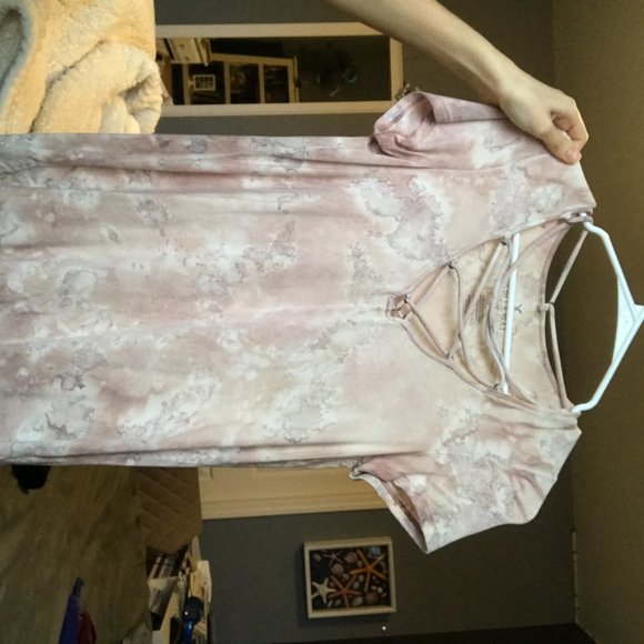 American Eagle Soft and Sexy Tee Front Lace Up - Picture 3 of 5